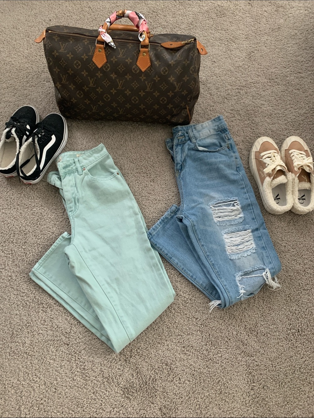 PacSun Mint Green Ankle Jeans - Cropped Slim Fit